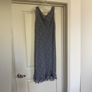 Donna Ricco Sleeveless Sheath Dress With Ruffled Hemline